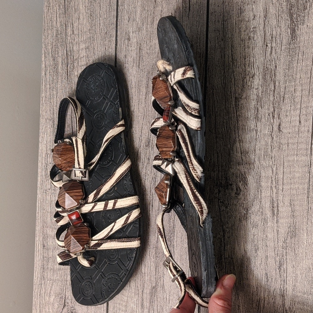 Zebra print flat sandals - Picture 4 of 4